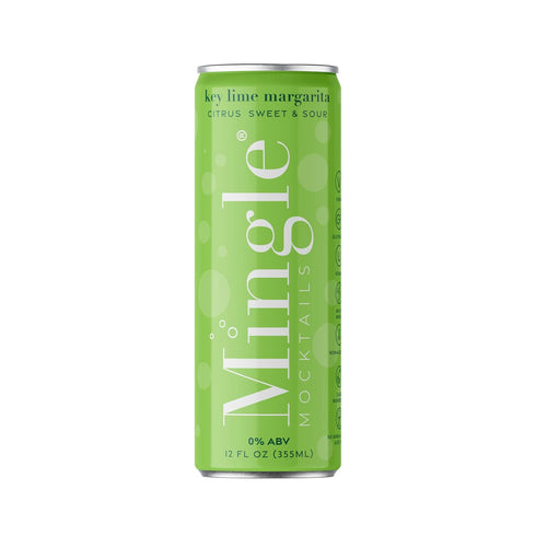 12 (12 -pack 12 oz Mingle Mocktails Non Alcoholic Cocktails | Mingle Key Lime Margarita cans of fl cans)