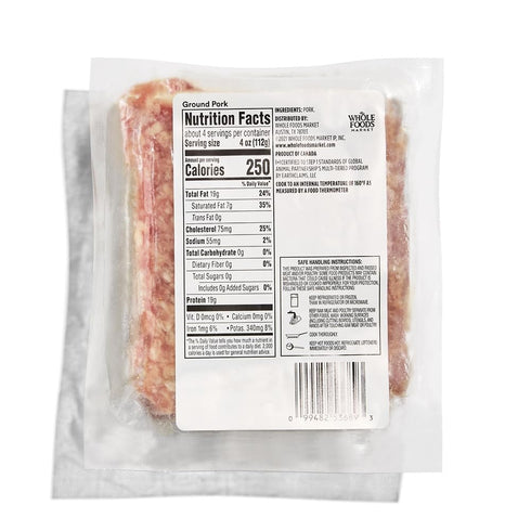 365 by Whole Foods Market 16 OZ Ground Pork NAE