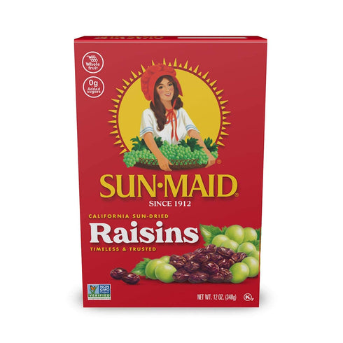 12 Oz (12 Pack) Sun-Maid California Sun-Dried Raisins - Sharing-Size Box - Dried Fruit for Healthy Snacks, School
