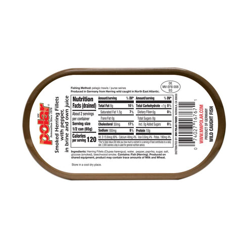 7.05 (Pack 12) MW Polar Peppered Smoked Herring, Ounce