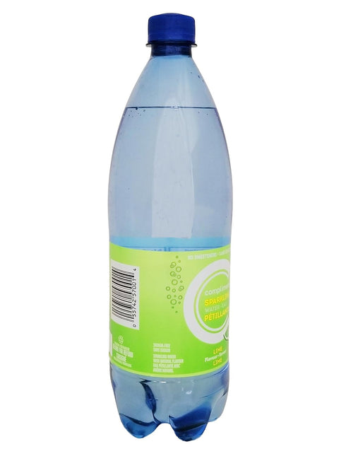 Compliments 1L/35.2 oz Lime Flavored Sparkling Water, fl
