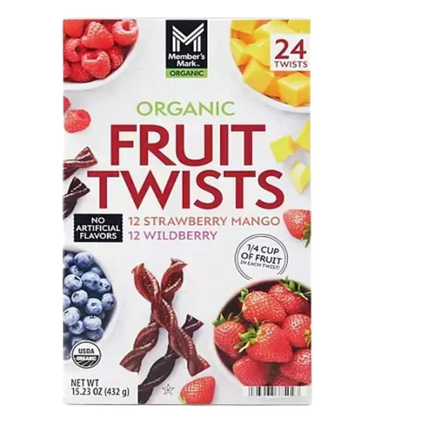 Generic M-Organic Fruit Twist Variety Pack, 0.63 oz, 24 Count (1 Pack)