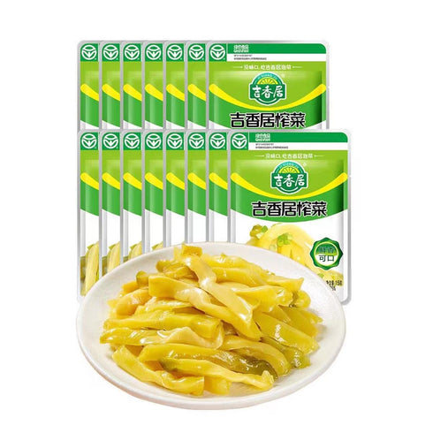 HUANYOUREN Pickled mustard (15g*12 packs) 180g (6.3oz.) Sichuan pickled mustard served with pickles