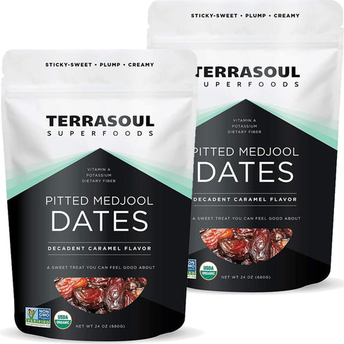 Terrasoul Superfoods Organic Pitted Medjool Dates, 3 Lbs (Pack of 2) -