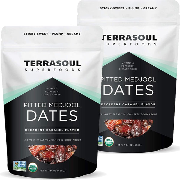 Terrasoul Superfoods Organic Pitted Medjool Dates, 3 Lbs (Pack of 2) -