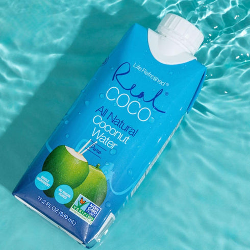 (12-Pack 330mL), Packed Real Coco All Natural Pure Coconut Water Single Ingredient, No Added Sugar, Plant Based