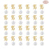 Gold Happy 95th Birthday Cupcake Topper, 24-Pack Number 95 Glitter Decorations for Birthday Party