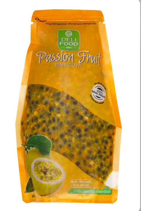 Generic Deli Food Passion Fruit Maracuya Pulp, 100% Real Fruit, 16 oz, For