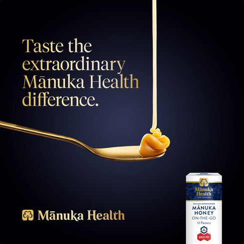 Manuka Health UMF 6+/MGO 115+ Manuka Honey On-The-Go Packets, 12 Count, Authentic Raw Honey