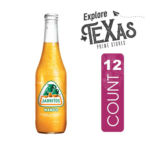 12-Pack 12 oz 100% Jarritos of Mango Mexican Soft Drink Glass Bottle fl Made with Natural Sugar