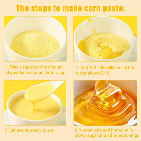 laweny 17.6oz /500g packaging polenta gritsIncluding Hericium erinaceus, Chinese yam, corn flour, instant corn meal