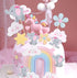 48pcs Pink Elephant Cupcake Toppers, Double Sided Picks for It's A Girl Cake Decorations for Birthday Baby Shower