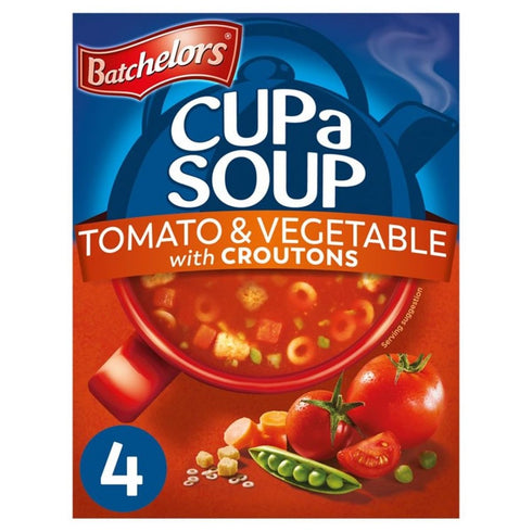 Batchelors Batchelor's Tomato & Vegetable Cup a Soup with Croutons 4's 104g (1