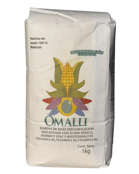 Omalli Nixtamalized Cornflour (Yellow Tortillas) Pure, Natural & Versatile Masa Flour; 100% Natural,