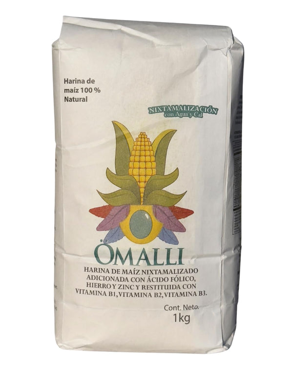 Omalli Nixtamalized Cornflour (Yellow Tortillas) Pure, Natural & Versatile Masa Flour; 100% Natural,