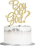 Boy or Girl Cake Topper, Glitter Baby Shower Party Decorations Supplies in Gold