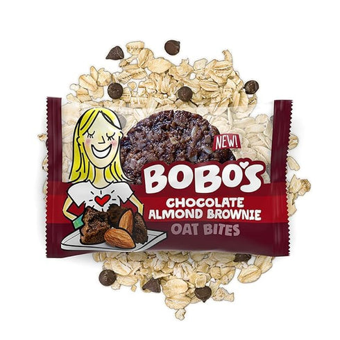 (30 Bobo's Almond Brownie Oat Bites, Simple Ingredients, Whole Grain Oats, Plant Based, Non-GMO, Gluten Free Breakfast