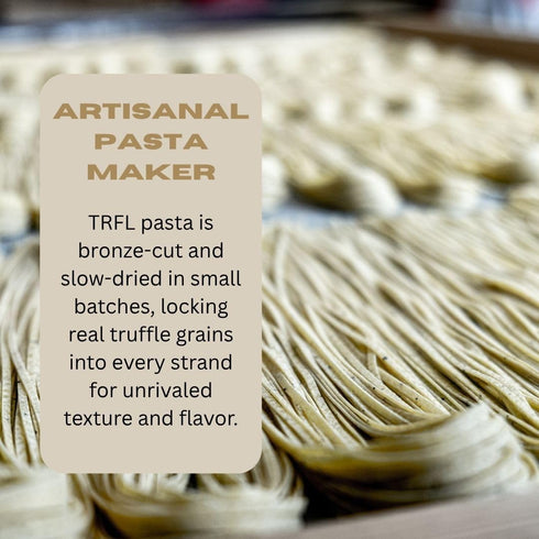 3% Alba, 4 8.8 oz (250g) TRFL Truffle & Saffron Tagliolini Artisanal Italian Egg Pasta Noodles, Truffle Grains