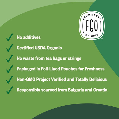 FGO Organic Nettle Leaf Loose Tea, 4oz Cut and Sifted, Caffeine Free, Resealable Bag, Packaging May Vary (Pack of 1)