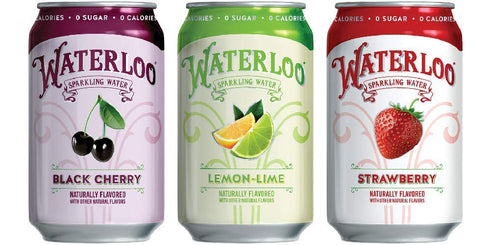 Sparkling Water Pack 12 Waterloo Variety Cans | Lemon-Lime, Black Cherry, Strawberry, Grape | Zero Calories, Sugar
