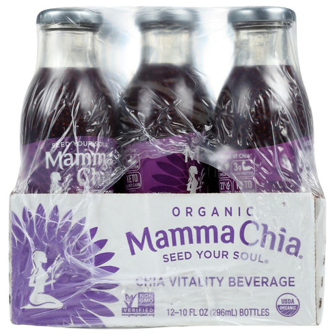 Mamma 10 12 Chia Organic Blackberry Hibiscus Vitality Beverage, Ounce -- per case.