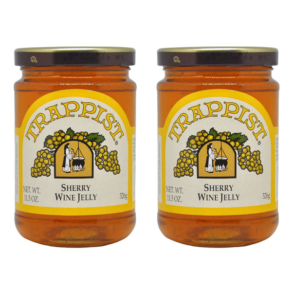 Trappist Preserves Two - Sherry Wine Jelly 11.5 Ounce Glass Jars