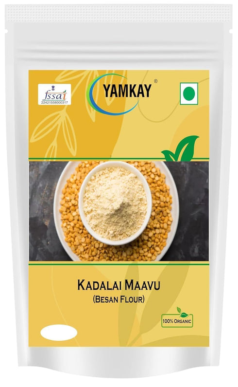 Yamkay Organic Kadalai Maavu Pure Besan Flour (Gram Flour/Chickpea Flour) | 100%