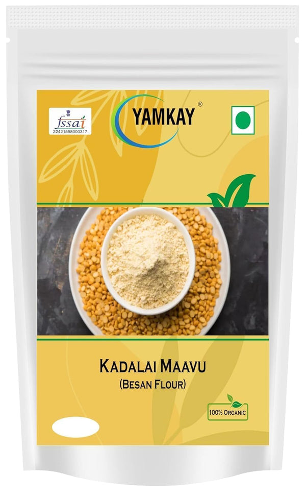 Yamkay Organic Kadalai Maavu Pure Besan Flour (Gram Flour/Chickpea Flour) | 100%