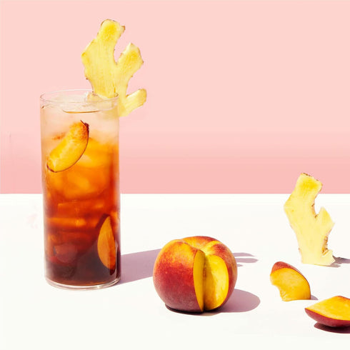 14 (Pack 1) Pique Organic Peach Ginger Tea Crystals - Caffeinated Black Tea For Energy, Prebiotic Polyphenols Support
