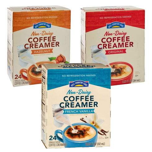 HEB 3 Pack Hill Country Fare Non-Dairy Coffee Creamer Single Serve Cups(24 French