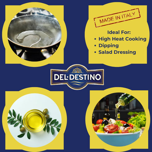 1 Del Destino Pomace Oil, Milder Olive Taste, Product of Italy - Gallon Tin