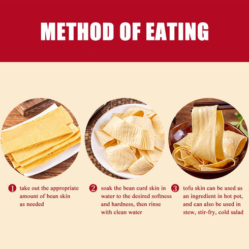 SXET 2 Packs 120g/4.23oz Pack (Pack 2) Dried Tofu Skin, Handmade Bean Curd Sheets, Chinese Special Youdoupi, Soy
