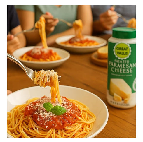Generic 2x1lb 8 oz Grated Parmesan Cheese Premium Aged Parmesan, Ready-to-Use, Perfect for Pasta, Pizza, Salads