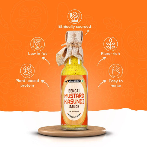 7.05 Oz (200g) Urban Platter Bengal Mustard Kasundi Sauce | | Authentic Bengali Spicy Mustard Relish | Tangy Indian