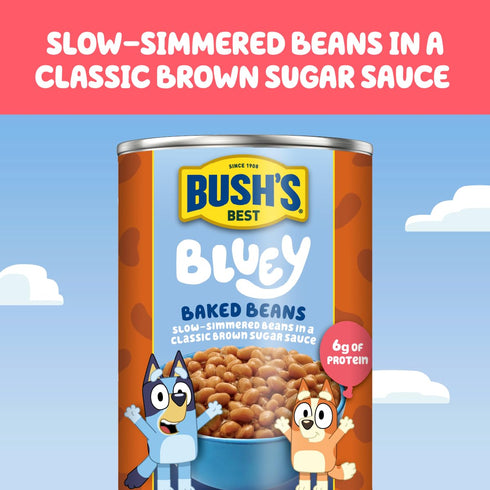 15.8 oz Simmering (Pack 4) Bush's Best Bluey Baked Beans - Slow Beans in a Classic Brown Sugar Sauce - Vegetarian
