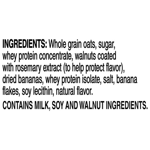 6 Count, 12.9oz (Pack 2) Quaker Instant Oatmeal Protein Banana Nut Flavor Box