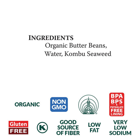 15 oz Eden Organic Butter Beans, Can