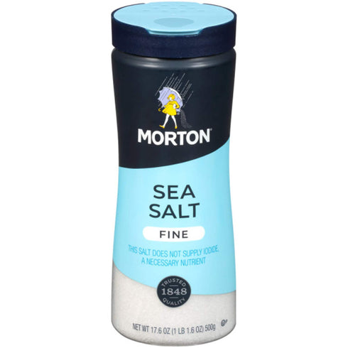 17.6 (Pack 6) Morton Sea Salt, Fine, Ounce