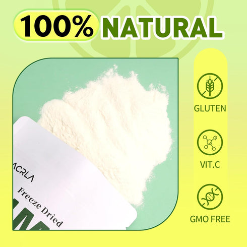 OGACRLA 1.25 lb Lime Powder Freeze-Dried Lime Juice Flavor Rich in Vitamin C | Natural Fruit Powder | No Sugar