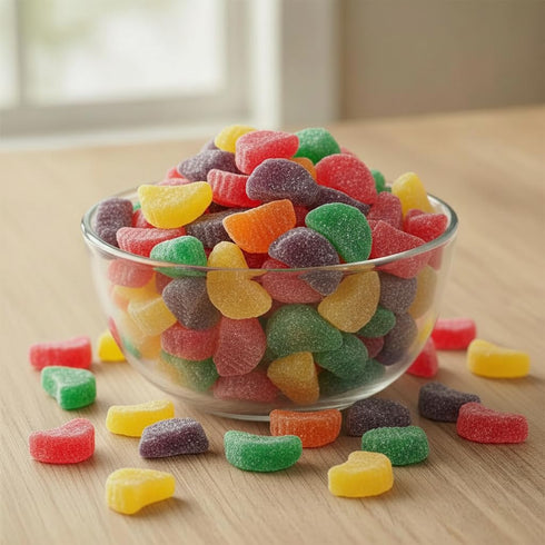 8oz, 1lb, 2lb, 2.75lb 6lb (1 lb Fruit Slices Jelly Candy | Sugar-Dusted Nostalgic Sweets | Multiple Flavors Available |