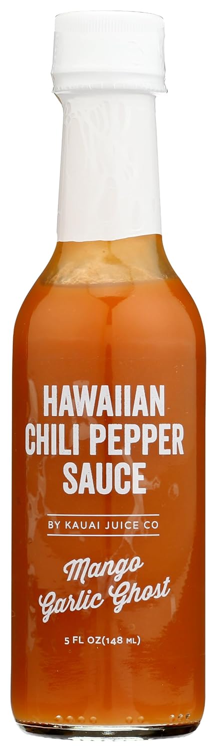 Kauai Juice Co Fermented Mango Garlic Ghost Hot Sauce, 5 FZ