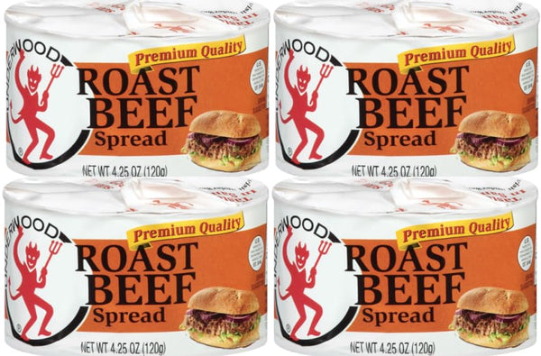Generic Pack Of 4 Cans Roast Beef Spread 4.25 oz.