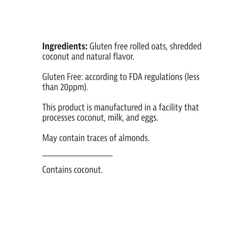 Avelina 12.3 oz (Pack 1) Coconut Instant Oats - With Real Shredded Coconut