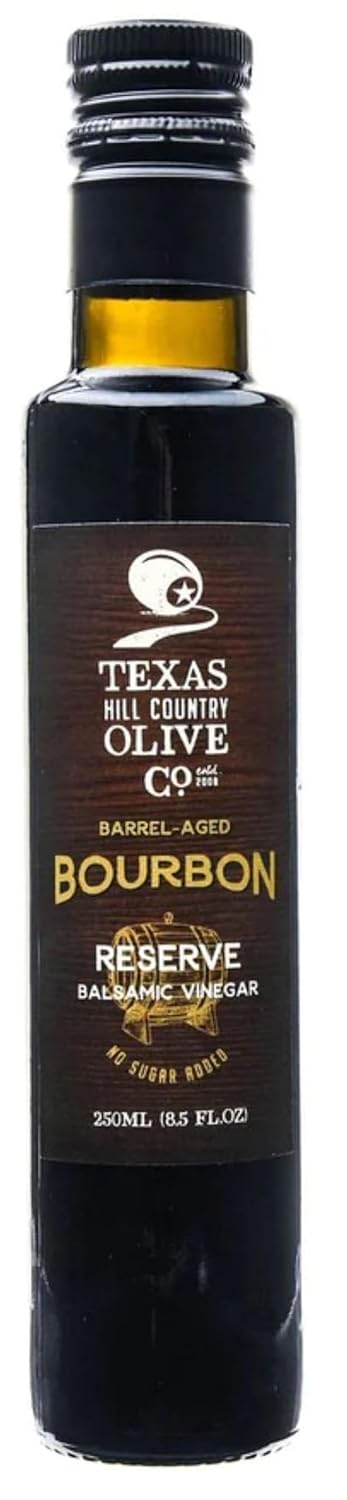 Bourbon Reserve Balsamic Vinegar - Gourmet Barrel Aged Infused Balsamic Vinegar -