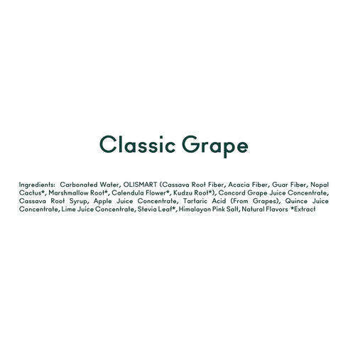 Pack Packed 7.5oz (6-Cans) OLIPOP Minis Prebiotic Soda Pop, Classic Grape, Pantry with Prebiotics, Fiber