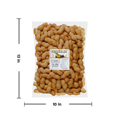 2 lbs Naturalee Peanuts, In Shell - Roasted, Salted - Natural Healthy Snack