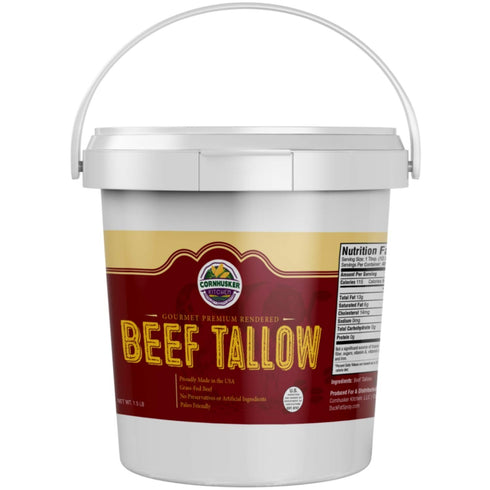 Generic Cornhusker Kitchen Premium Rendered Beef Tallow Tub, 1.5lb