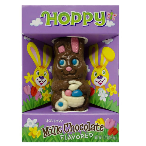 1.5oz (12-Pack) Fruidles Easter Bunny Rabbit Milk Chocolate Bunnies with Basket Easter Eggs, Individually Wrapped
