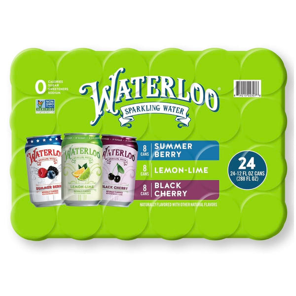 Generic Waterloos Sparkling Water Variety Pack, 12 fl. oz., 24 pk.