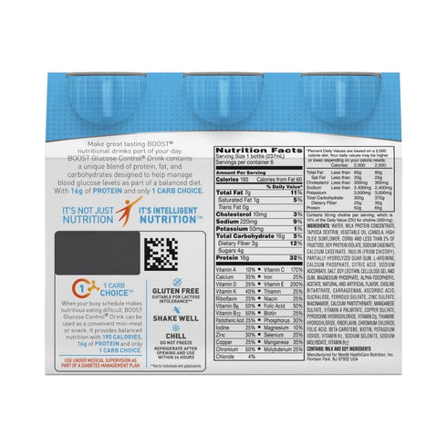 6-8 OZ Bottles/Pack (Pack 2) Boost Balanced Nutritional Drink, Creamy Strawberry, Helps Manage Blood Sugar with No